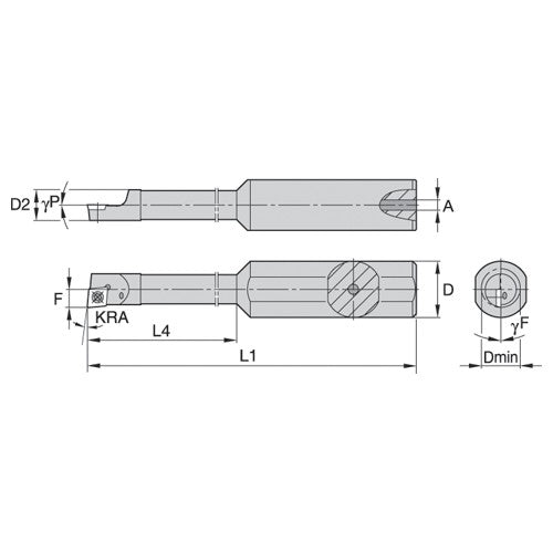 CSBI18050055R WG STEEL BORING BAR STEPPED