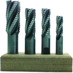 4 Pc. HSS Roughing End Mill Set - Americas Industrial Supply
