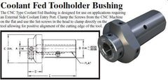 Coolant Fed Toolholder Bushing - (OD: 1-1/4" x ID: 1/2") - Part #: CNC 86-12CFB 1/2" - Americas Industrial Supply