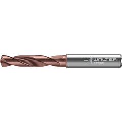 25/64″ Dia. × 0.394″ Shank × 1.85″ Flute Length × 3.504″ OAL, 3xD, 140 Degrees, Axial Inclined Exit, DIN 6535 HA, Cylindrical Solid Carbide Drill DC175 WJ30RZ