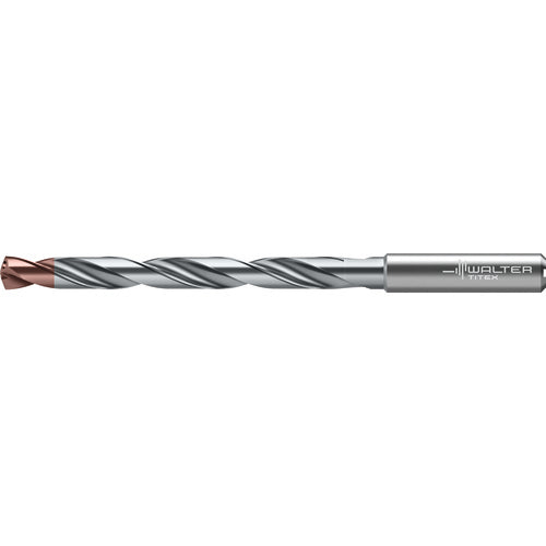 5.1 mm Dia. × 6 mm Shank × 57 mm Flute Length × 97 mm OAL, 8xD, 140 Degrees, Axial Inclined Exit, DIN 6535 HA, Cylindrical Solid Carbide Drill DC175 WJ30RY