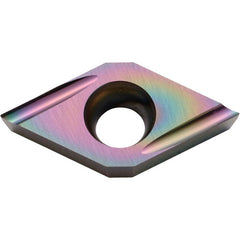 DCET 32502 U PDL010, 0.004″ Corner Radius, 5/32″ Thick, 3/8″ Inscribed Circle, C, 55 Degree Diamond, Turning Indexable Insert