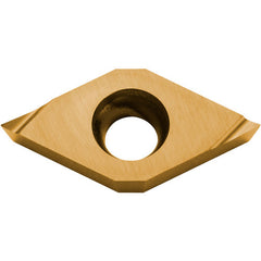 DCET 2151 F PV720, 1/64″ Corner Radius, 3/32″ Thick, 1/4″ Inscribed Circle, TiCN (MEGACOAT NANO), 55 Degree Diamond, Turning Indexable Insert