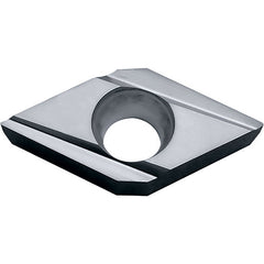 DCGT 32505 E-J TN60, 0.0079″ Corner Radius, 5/32″ Thick, 3/8″ Inscribed Circle, TiCN/NbC, Diamond, Turning Indexable Insert - Exact Industrial Supply