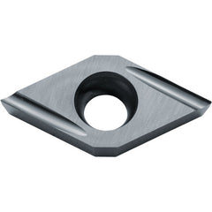 DCGT 32501 U TN60, 0.001″ Corner Radius, 5/32″ Thick, 3/8″ Inscribed Circle, TiCN/NbC, 55 Degree Diamond, Turning Indexable Insert