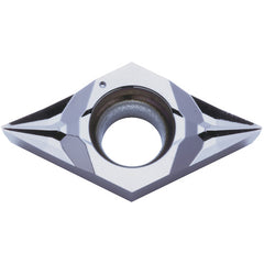 DCGT 32502 MFP-SK PR1225, 0.0039″ Corner Radius, 5/32″ Thick, 3/8″ Inscribed Circle, MEGACOAT, Diamond, Turning Indexable Insert - Exact Industrial Supply