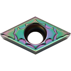 DCGT 21502 MP-CF PDL025, 0.0039″ Corner Radius, 3/32″ Thick, 1/4″ Inscribed Circle, C, Diamond, Turning Indexable Insert - Exact Industrial Supply