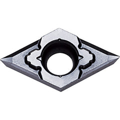 DCGT 21502 MP-CK PR1225, 0.0039″ Corner Radius, 3/32″ Thick, 1/4″ Inscribed Circle, MEGACOAT, Diamond, Turning Indexable Insert - Exact Industrial Supply