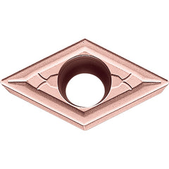 DCMT 3252 GK CA320, 1/32″ Corner Radius, 5/32″ Thick, 3/8″ Inscribed Circle, TiCnulll2O3/Ti, Diamond, Turning Indexable Insert - Exact Industrial Supply