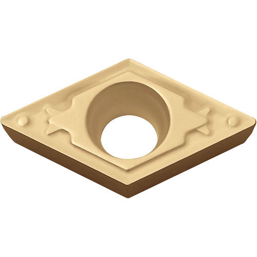 DCMT 2152 HQ CA025P, 1/32″ Corner Radius, 3/32″ Thick, 1/4″ Inscribed Circle, TiCl2O3/TiN, 55 Degree Diamond, Turning Indexable Insert