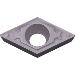 DCMT 2151 HQ PV7005, 1/64″ Corner Radius, 3/32″ Thick, 1/4″ Inscribed Circle, TiC/TiN (MEGACOAT), 55 Degree Diamond, Turning Indexable Insert