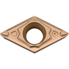 DCMT 2151 MQ PR1310, 1/64″ Corner Radius, 3/32″ Thick, 1/4″ Inscribed Circle, MEGACOAT, Diamond, Turning Indexable Insert - Exact Industrial Supply