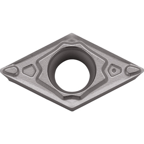 DCMT 3251 MQ PR005S, 1/64″ Corner Radius, 5/32″ Thick, 3/8″ Inscribed Circle, MEGACOAT HARD, 55 Degree Diamond, Turning Indexable Insert