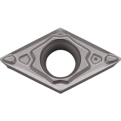 DCMT 3251 MQ PR015S, 1/64″ Corner Radius, 5/32″ Thick, 3/8″ Inscribed Circle, MEGACOAT HARD, 55 Degree Diamond, Turning Indexable Insert