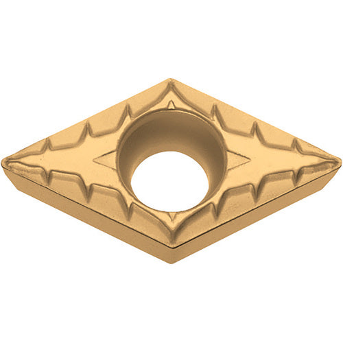 DCMT 32505 XP PV7010, 0.0079″ Corner Radius, 5/32″ Thick, 3/8″ Inscribed Circle, TiCN (MEGACOAT), Diamond, Turning Indexable Insert - Exact Industrial Supply