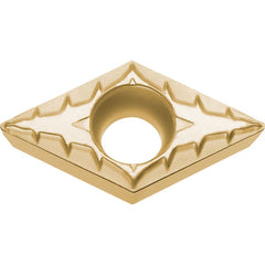 DCMT 3251 XP CA025P, 1/64″ Corner Radius, 5/32″ Thick, 3/8″ Inscribed Circle, TiCl2O3/TiN, 55 Degree Diamond, Turning Indexable Insert