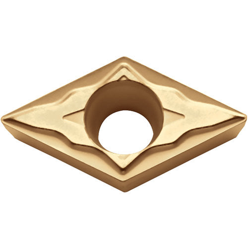 DCMT 3252 XQ CA025P, 1/32″ Corner Radius, 5/32″ Thick, 3/8″ Inscribed Circle, TiCl2O3/TiN, 55 Degree Diamond, Turning Indexable Insert