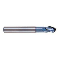 1/2" Dia. - 3" OAL - TiCN CBD-Ball Nose HP End Mill-3 FL - Americas Industrial Supply