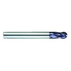5/8" Dia. - 5-1/2" OAL - AlTiN CBD-Ball Nose HP End Mill-4 FL - Americas Industrial Supply