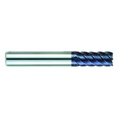 5/8" Dia. - 1-3/4" LOC - 4-1/4" OAL - .030 Radius 6 FL Carbide S/E HP End Mill-AlTiN - Americas Industrial Supply