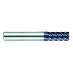 5/8" Dia. - 1-3/4" LOC - 4-1/4" OAL - .030 Radius 6 FL Carbide S/E HP End Mill-AlTiN - Americas Industrial Supply
