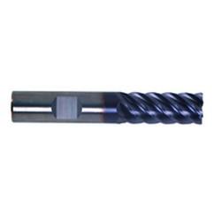 1/4" Dia. - 3/4" LOC - 2-1/2" OAL - .020 Radius 6 FL Carbide S/E HP End Mill-TiAlN-x - Americas Industrial Supply