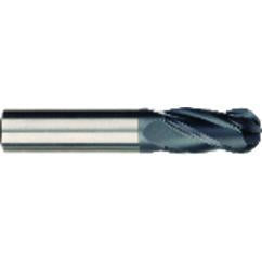 5/8 x 5/8 x 1-1/2 x 3-1/2 OAL 4 Flute Ball Nose Carbide End Mill - Shank-AlCrN Coated - Americas Industrial Supply