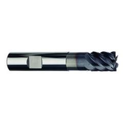 1/2" Dia. - 5/8" LOC - 3" OAL - .060 Radius 6 FL Carbide S/E HP End Mill-TiAlN-x - Americas Industrial Supply