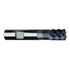 1/2" Dia. - 5/8" LOC - 3" OAL - .020 Radius 6 FL Carbide S/E HP End Mill-TiAlN-x - Americas Industrial Supply