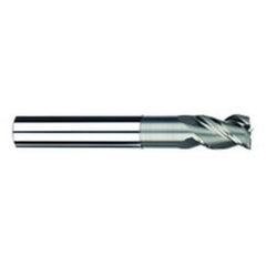 3/8" Dia. - 1/2" LOC - 4" OAL - 3 FL Carbide S/E HP End Mill-Uncoated - Americas Industrial Supply