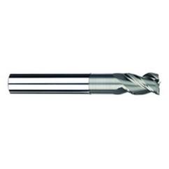 3/8" Dia. - 1/2" LOC - 3" OAL - 3 FL Carbide S/E HP End Mill-Uncoated - Americas Industrial Supply