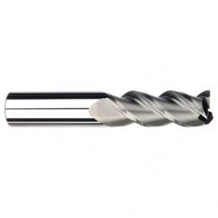 1/4" Dia. - 1-1/4" LOC - 3" OAL - .030 Radius 3 FL Carbide S/E HP End Mill-Uncoated - Americas Industrial Supply