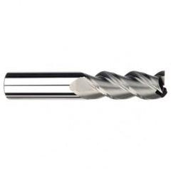 1/4" Dia. - 1-1/4" LOC - 3" OAL - .030 Radius 3 FL Carbide S/E HP End Mill-Uncoated - Americas Industrial Supply