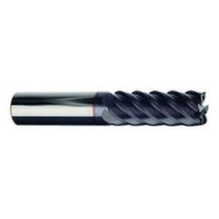 3/8" Dia. - 1/2" LOC - 2-1/2" OAL - .030 Radius 6 FL Carbide S/E HP End Mill-TiAlN-x - Americas Industrial Supply