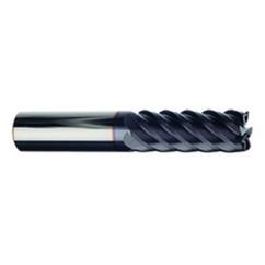 1" Dia. - 2" LOC - 4" OAL - .030 Radius 6 FL Carbide S/E HP End Mill-TiAlN-x - Americas Industrial Supply