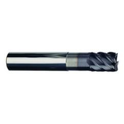 3/8" Dia. - 1/2" LOC - 2-1/2" OAL - .020 Radius 6 FL Carbide S/E HP End Mill-TiAlN-x - Americas Industrial Supply