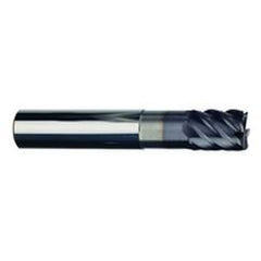 3/8" Dia. - 1/2" LOC - 2-1/2" OAL - .020 Radius 6 FL Carbide S/E HP End Mill-TiAlN-x - Americas Industrial Supply