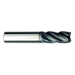 3/8 Dia. x 6 Overall Length 4-Flute .015 C/R Solid Carbide SE End Mill-Round Shank-Center Cut-AlCrN-X - Americas Industrial Supply