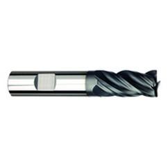 3/4" Dia. - 1-1/2" LOC - 4" OAL - .125 Radius 4 FL Carbide S/E HP End Mill-AlTiNx - Americas Industrial Supply