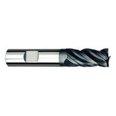 3/4" Dia. - 1-1/2" LOC - 4" OAL - .125 Radius 4 FL Carbide S/E HP End Mill-AlTiNx - Americas Industrial Supply