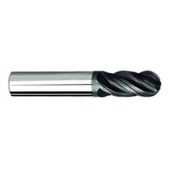 1/2" Dia. - 3" OAL - AlTiNX CBD-Ball End HP End Mill-4 FL - Americas Industrial Supply