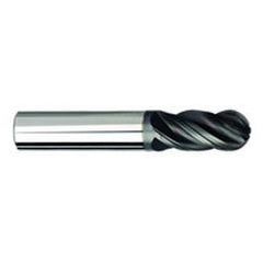 3/16" Dia. - 2" OAL - AlTiNX CBD-Ball End HP End Mill-4 FL - Americas Industrial Supply