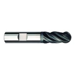 1/2" Dia. - 3" OAL - AlTiNX CBD-Ball End HP End Mill-4 FL - Americas Industrial Supply