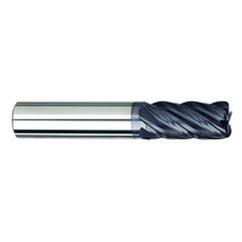 5/8" Dia. - 1-1/4" LOC - 3-1/2" OAL - .060 Radius 5 FL Carbide S/E HP End Mill-TiAlN - Americas Industrial Supply