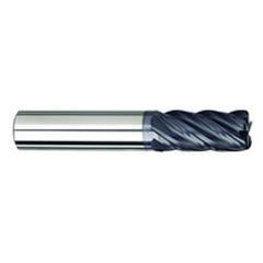 5/8" Dia. - 1-1/4" LOC - 3-1/2" OAL - .060 Radius 5 FL Carbide S/E HP End Mill-TiAlN - Americas Industrial Supply