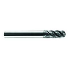 1/2" Dia. - 1" LOC - 3 OAL Ball Nose 5 FL Carbide S/E HP End Mill-AlCrNX - Americas Industrial Supply