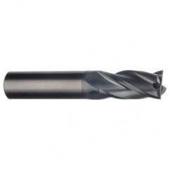 7/32 Dia. x 2-1/2 Overall Length 4-Flute Square End Solid Carbide SE End Mill-Round Shank-Center Cut-AlTiN - Americas Industrial Supply