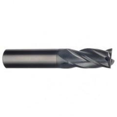1/4 Dia. x 2-1/2 Overall Length 4-Flute Square End Solid Carbide SE End Mill-Round Shank-Center Cut-AlTiN - Americas Industrial Supply