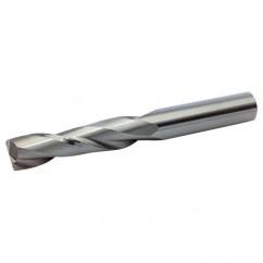 0.3mm Dia. x 45mm Overall Length 2-Flute Square End Solid Carbide SE End Mill-Round Shank-Center Cutting-WXL - Americas Industrial Supply