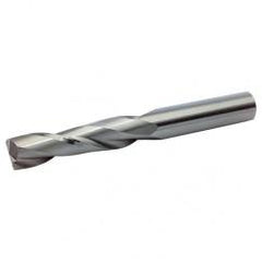 0.3mm Dia. x 45mm Overall Length 2-Flute Square End Solid Carbide SE End Mill-Round Shank-Center Cutting-WXL - Americas Industrial Supply